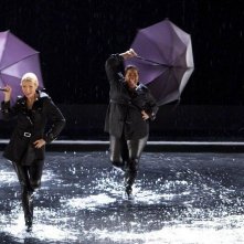 Gwyneth Paltrow, Amber Riley e Heather Morris in una scena dell'episodio The Substitute di Glee