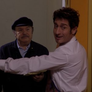 Lino Banfi e Alejandro Paker nella fiction Tutti i padri di Maria