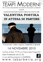 La locandina di Valentina Postika in attesa di partire