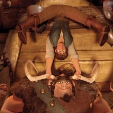 Il bandito Flynn con il vichingo Vladimir nel film Rapunzel - L'intreccio della torre