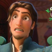 Uno stralunato Flynn Ryder nel film d'animazione Rapunzel - L'intreccio della torre