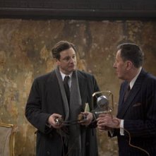 Colin Firth e Geoffrey Rush nel film The King's Speech