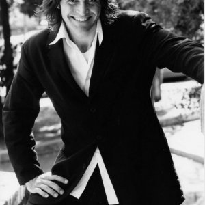 Marco Cataldo in una foto scattata ad un evento promozionale durante riprese fiction Incantesimo 9