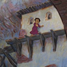 La piccola Mià in pericolo nel film Mia et le Migou