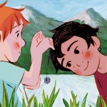 Mià con Aldrin nel film Mia et le Migou