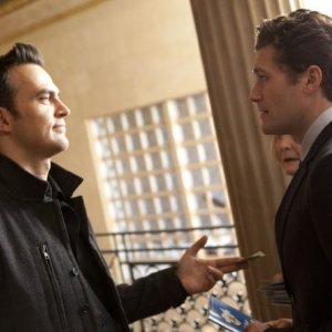 Matthew Morrison e Cheyenne Jackson in una scena dell'episodio Special Education di Glee
