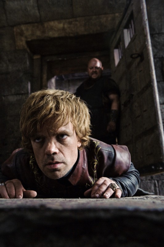 Peter Dinklage nel ruolo di Tyrion Lannister nella nuova serie HBO Game of Thrones