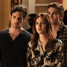 Penn Badgley, Leighton Meester e Chace Crawford nell'episodio The Townie di Gossip Girl