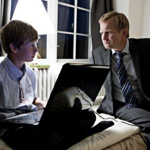 William Jøhnk Nielsen con Ulrich Thomsen nel film In un mondo migliore