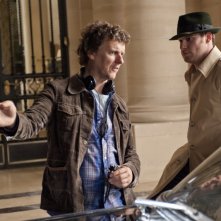 Michel Gondry con Seth Rogen sul set del film The Green Hornet