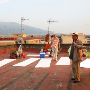 Paolo Rossi con Emanuele Dell'Aquila e Alessandro Di Rienzo nel film RCL - Ridotte Capacità Lavorative