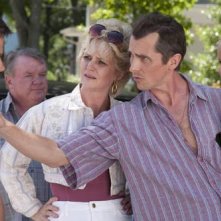 Mark Wahlberg, Melissa Leo e Christian Bale in una scena di The Fighter