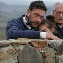 Sergio Castellitto, Nina Torresi ed Enzo Jannacci sul set del film La bellezza del somaro