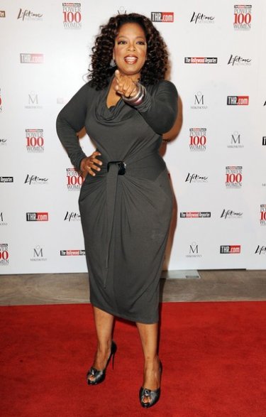 Una grintosa Oprah Winfrey