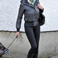 Brigitte Nielsen fuori dagli studi di Londra