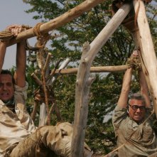 Giorgio Panariello e Massimo Ghini in un'immagine di Natale in Sudafrica