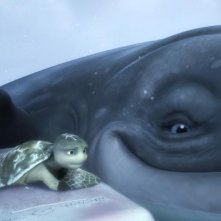 Il piccolo Sammy in una scena pericolosa del film d'animazione Le avventure di Sammy - Il passaggio segreto