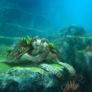 Un'immagine del popolo marino dal film d'animazione Il giro del mondo in 50 anni - 3D (2009)