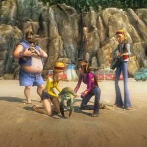 Una gruppo di umani nel film d'animazione Le avventure di Sammy - Il passaggio segreto