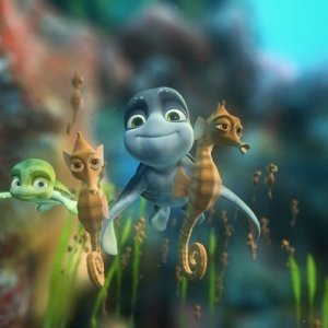 Una scena di gruppo del film d'animazione Le avventure di Sammy - Il passaggio segreto