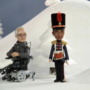 Chevy Chase e Donald Glover in versione animata nell'episodio Abed's Uncontrollable Christmas di Community