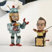 Gillian Jacobs e Joel McHale in versione animata nell'episodio Abed's Uncontrollable Christmas di Community