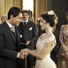 Giuseppe Zeno, Gabriella Pession e Francesca Cavallin nella serie TV Rossella