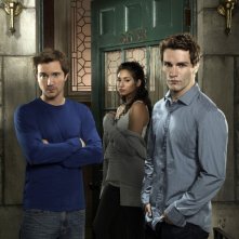 Sam Huntington, Meaghan Rath e Sam Witwer in una foto promozionale di Being Human