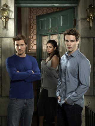 Sam Huntington, Meaghan Rath e Sam Witwer in una foto promozionale di Being Human
