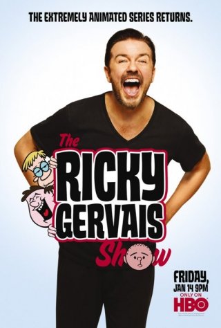 Un poster della stagione 2 di The Ricky Gervais Show.