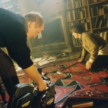 Antonio Lo Presti sul set del cortometraggio Uomo di carta di Massimo Coglitore