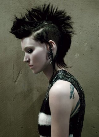 Profilo di Rooney Mara in The Girl with the Dragon Tattoo