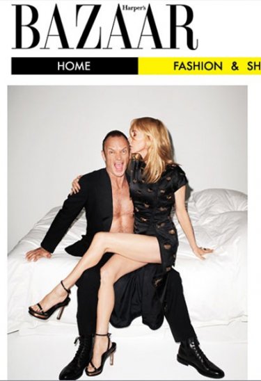 Trudie Styler e Sting su una cover sexy del magazine Harper's Bazaar