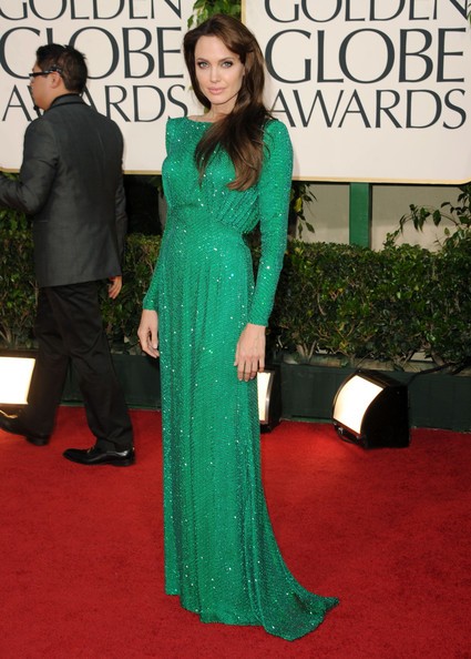 Golden Globes 2011 Angelina Jolie In Verde Smeraldo 189875