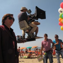 Antonio Albanese sul set della commedia Qualunquemente