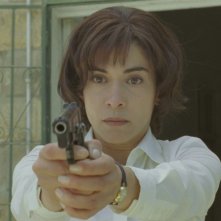 Lubna Azabal in un intenso primo piano tratto dal film La donna che canta con