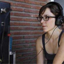 La regista Elena Trapé sul set del suo film Blog