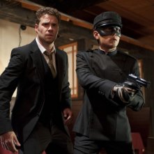 Seth Rogen e Jay Chou in una sequenza del film The Green Hornet