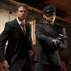 Seth Rogen e Jay Chou in una sequenza del film The Green Hornet