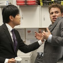 Seth Rogen e Jay Chou, protagonisti dell'action comedy The Green Hornet