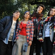 Andrea Bosca con Giulia Michelini e Diane Fleri nel film Febbre da fieno