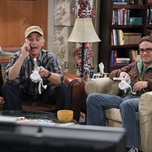 Johnny Galecki e la guest star Keith Carradine nell'episodio The Boyfriend Complexity di The Big Bang Theory
