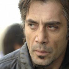 Primo piano di Javier Bardem dal drammatico Biutiful