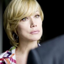 Primo piano di Nancy Brilli dal film Femmine contro Maschi