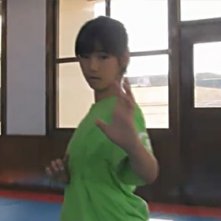 Hina Tobimatsu sul set di Karate Girl