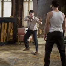 Jessica Chastain, Sam Worthington e Marton Csokas in una scena de Il debito