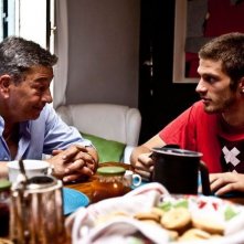 Gianni Di Gregorio con Michelangelo Ciminale in una scena del film Gianni e le donne