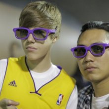Justin Bieber con il regista Jon Chu sul set di Justin Bieber: Never Say Never