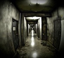 Uno scenario inquietante dell'horror The Shock Labyrinth 3D