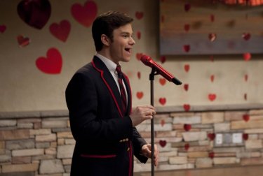 Chris Colfer nell'episodio di Glee Stupide canzoni d'amore (Silly Love Songs)
